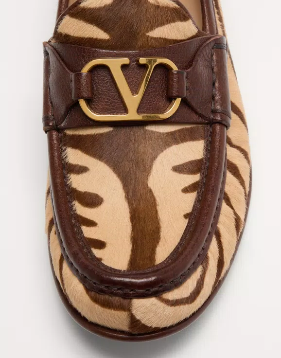 Valentino Vlogo Signature Pony-Effect Calfskin Loafer 20Mm - Image 3